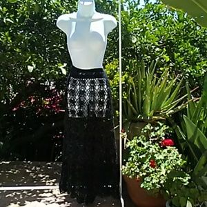 Bohemian Hemp Crochet Skirt/Coverup